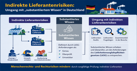 Indirekte Lieferantenrisiken: Management von 'Nachgewiesenem Wissen' in Deutschland