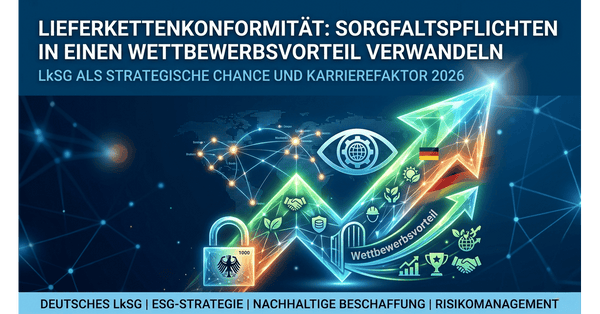 Lieferkettenkonformität: Sorgfaltspflichten in einen Wettbewerbsvorteil verwandeln