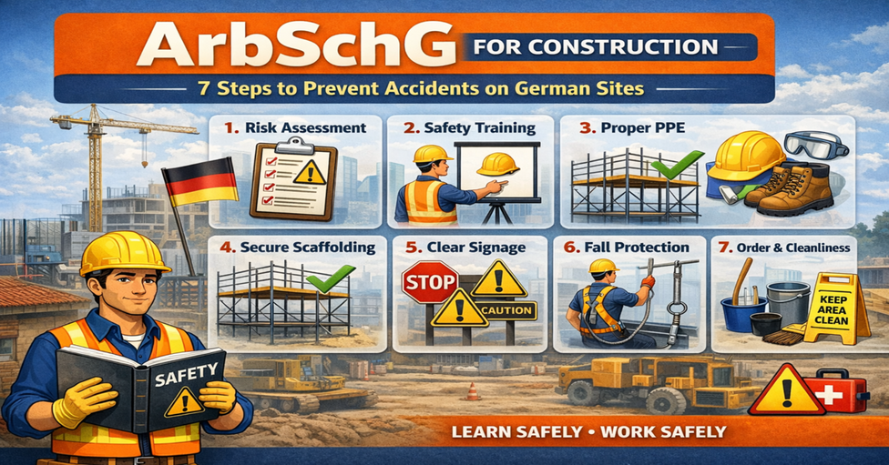 ArbSchG for Construction: 7 Steps to Prevent Accidents on German Sites