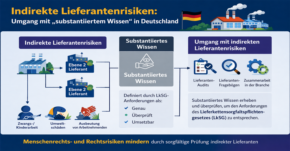 Indirekte Lieferantenrisiken: Management von 'Nachgewiesenem Wissen' in Deutschland