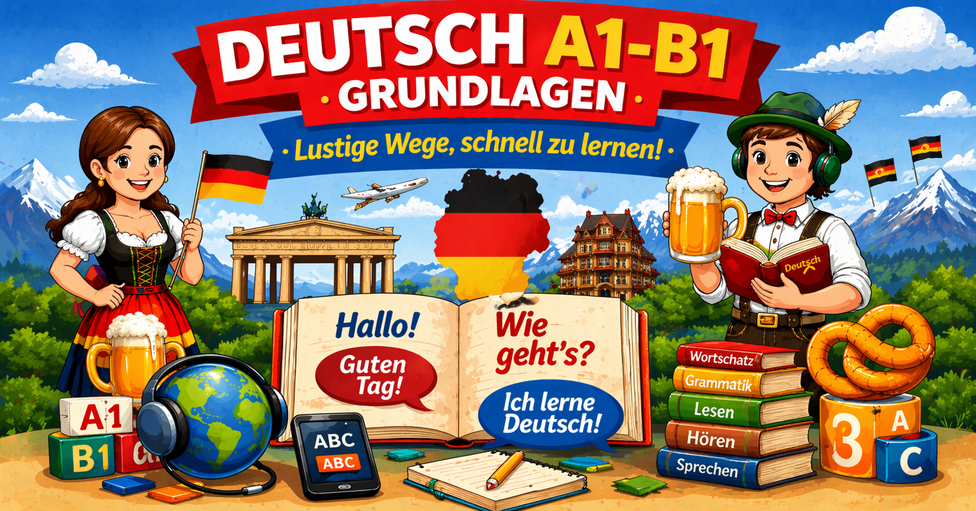 Deutsch A1-B1 Essentials: Spaßige Wege, schnell zu lernen
