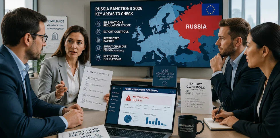 Russland-Sanktionen 2026: Was deutsche Unternehmen sofort prüfen müssen